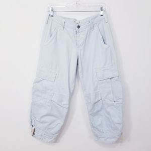 Joie  100% Cotton Blue Cargo Capri